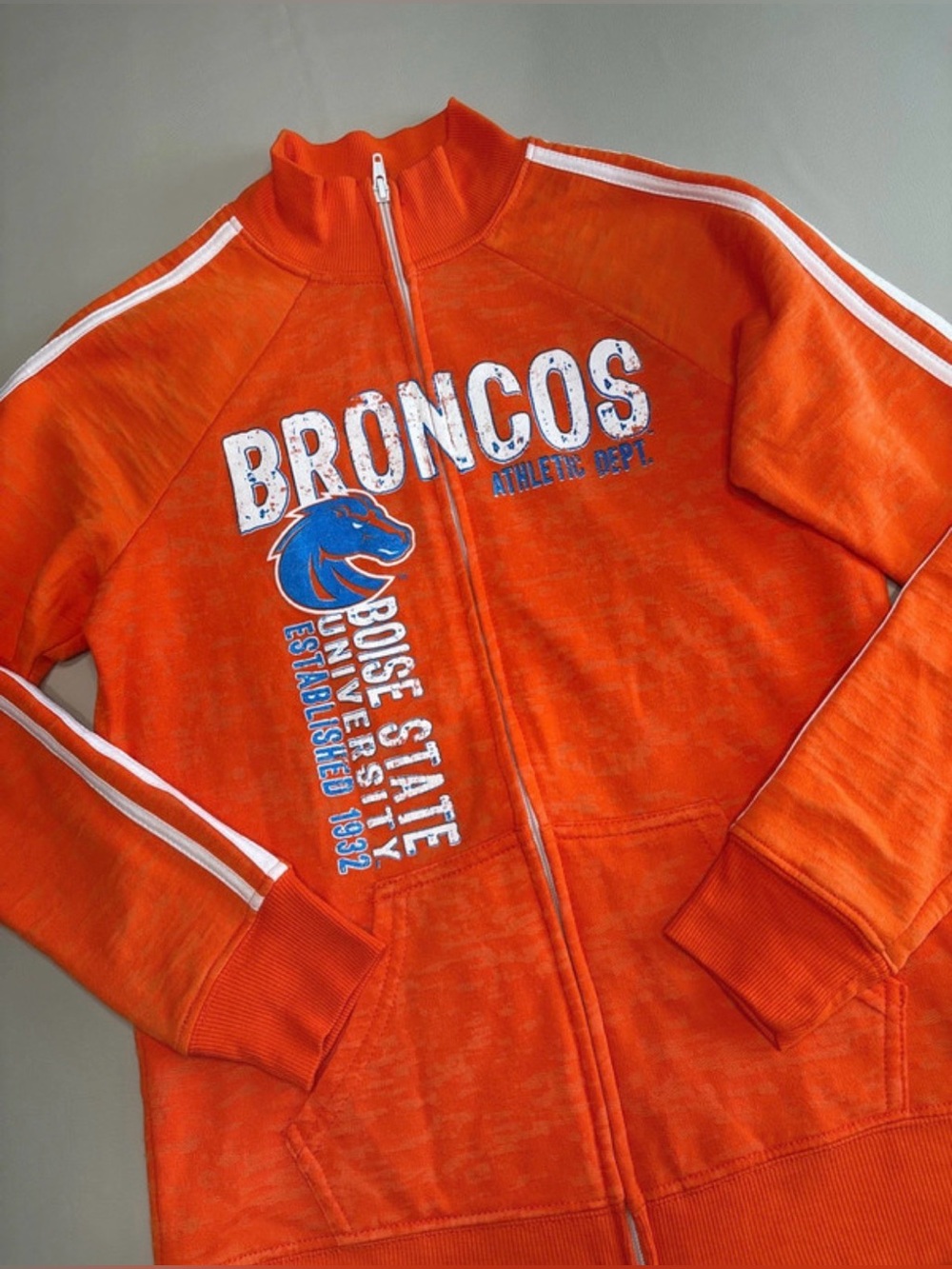 Blue 84 Orange Boise State Broncos Full-Zip Hoodie